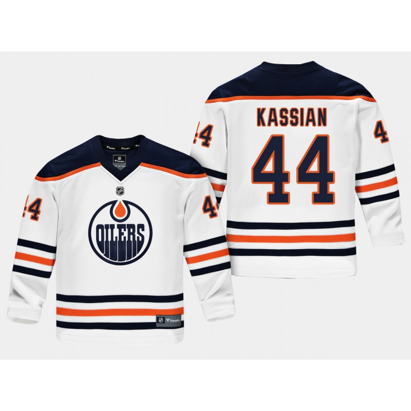 Edmonton Oilers Zack Kassian #44 Replica Player Road White Jersey ...