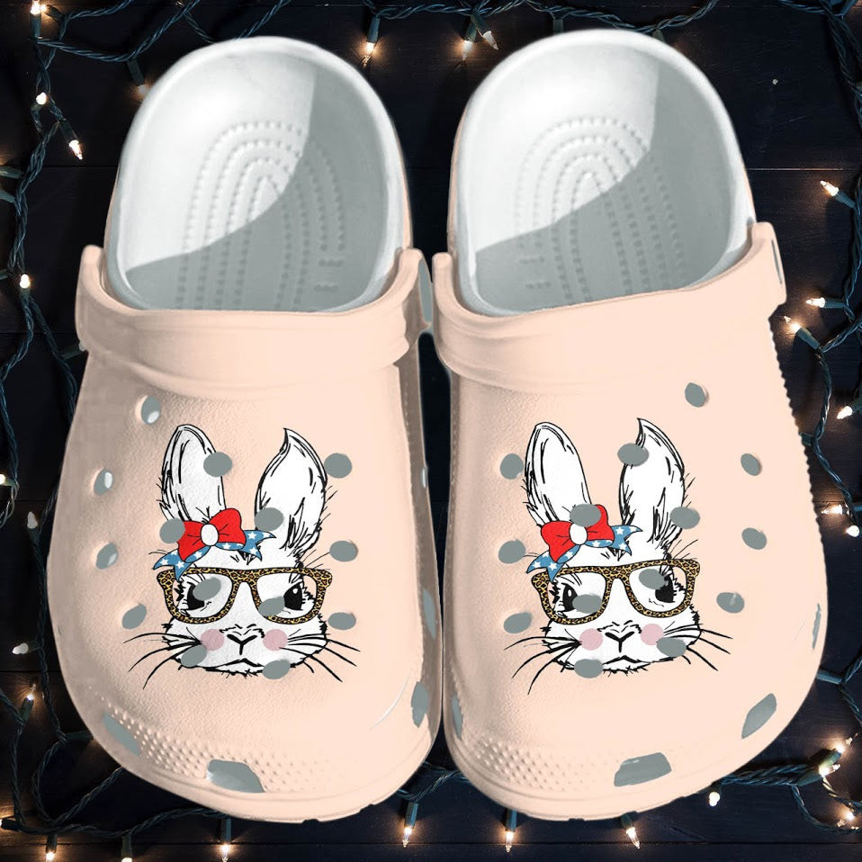 Rabbit Bunny Happy Easter Day 2022 Shoes Crocs Gifts For Girl Daughter – Cr-Rabbit01