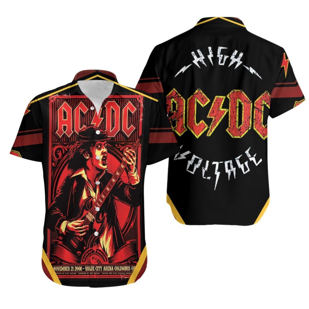 ACDC The Guitaron Tour Value City Arena 2008 Hawaiian Shirt