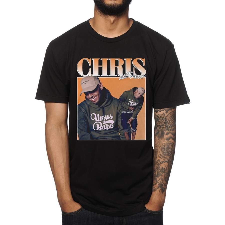 Chris Brown Vintage Mens T-Shirt Graphic Tee Short Sleeve Men Tops S-Xxxl