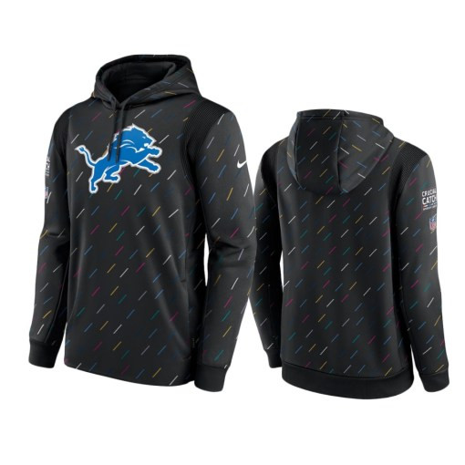 Detroit Lions Charcoal Therma Pullover 2021 Crucial Catch Hoodie