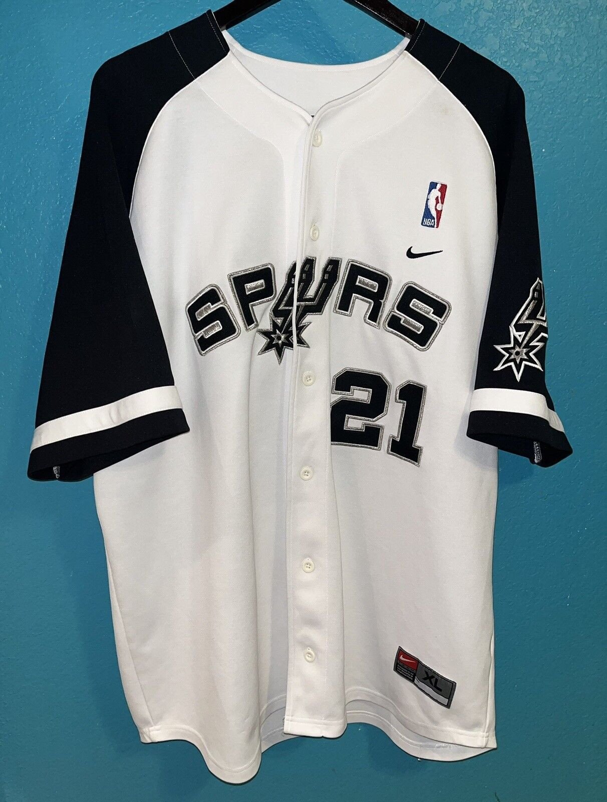 Tim Duncan San Antonio Spurs Baseball Jersey – All Stitched