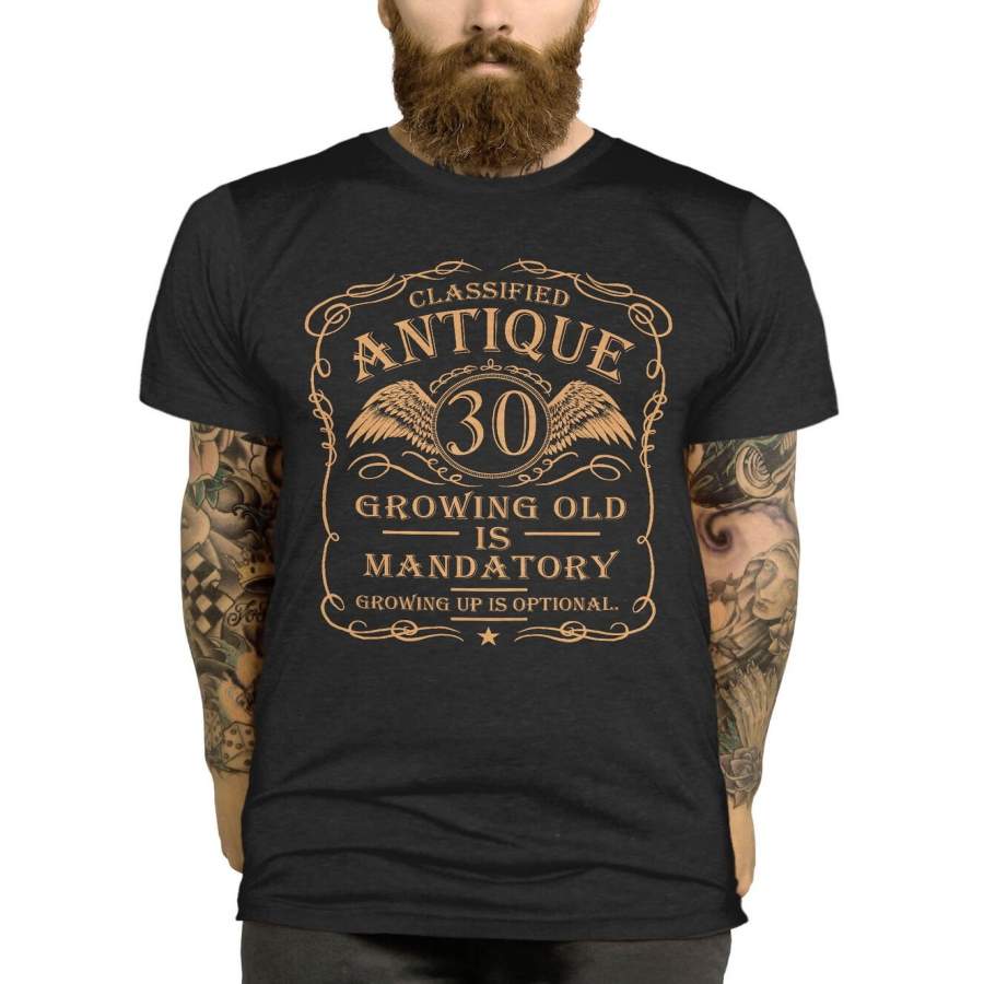 30th Birthday T Shirt Gift Idea For Men Funny Present Vintage 30 Year Old L397