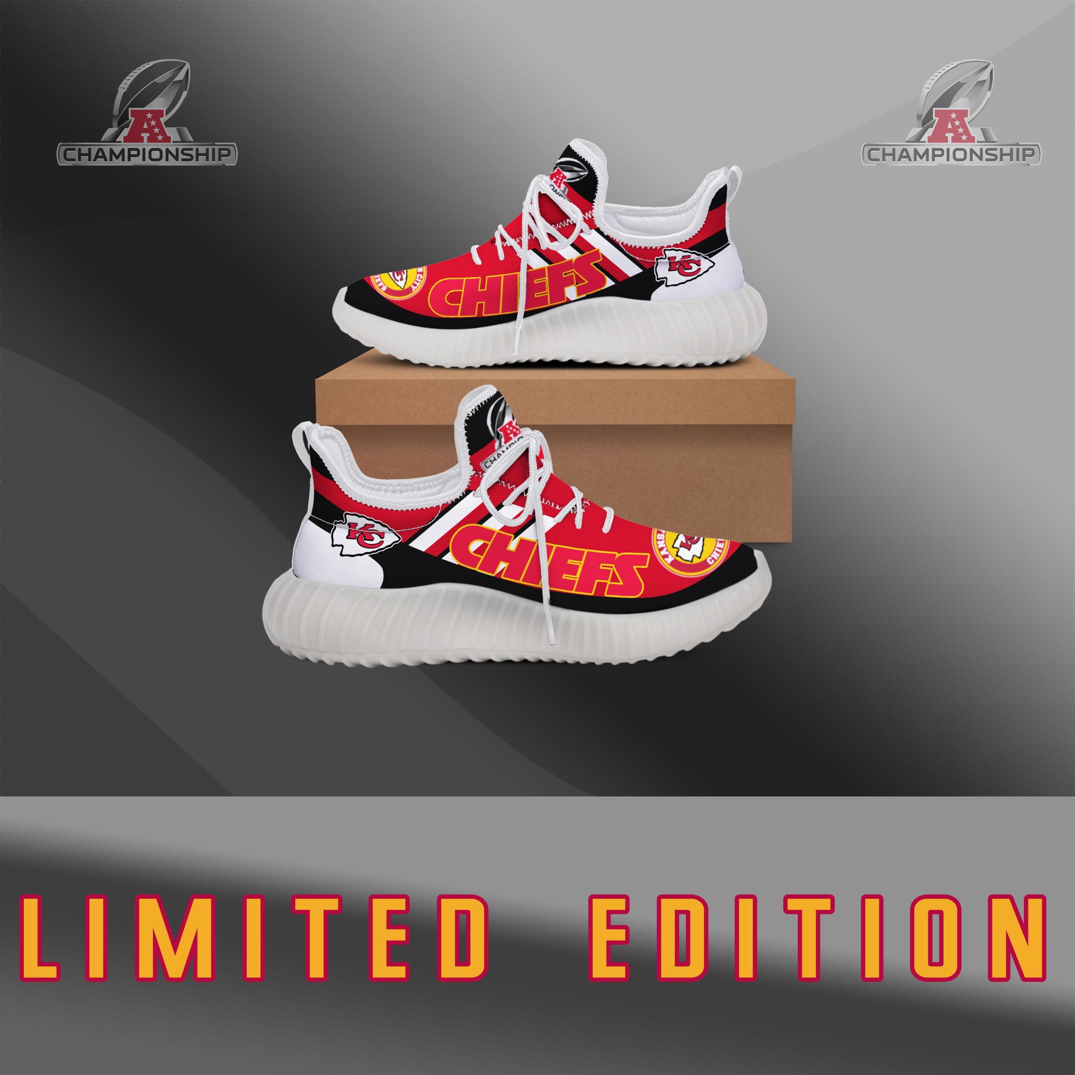 Kansas City Chiefs Yz Shoes – Afc Champions 2021