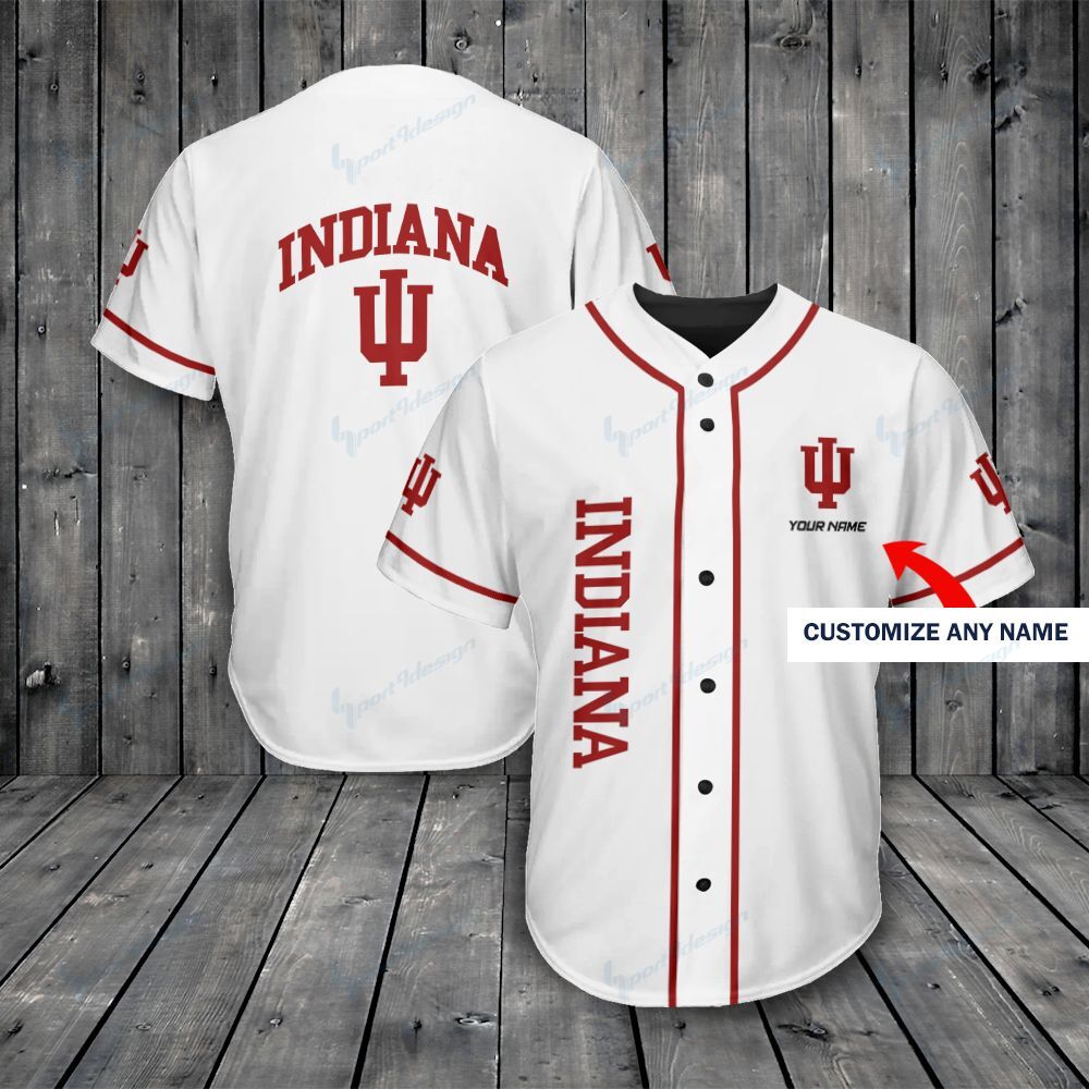 Indiana Hoosiers Personalized Baseball Jersey 374