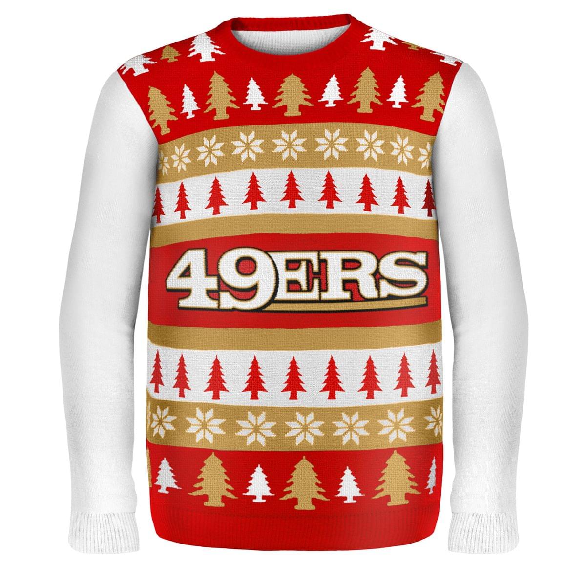 San Francisco 49Ers Wordmark Nfl Ugly Sweater