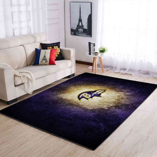 Baltimore Ravens Logo Custom Area Rug Carpet Full Sizes Home Living Rug Carpet Decor