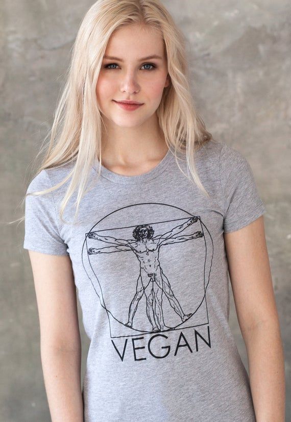 Vegan T Shirt Da Vinci Art Drawing Sketch Minimalist Edgy Veggie Af Animal Liberation Rights Freedom Be Kind Slogan Womens Girls Printed Tee