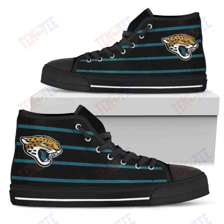 Mens Womens Jacksonville Jaguars High Top Shoes Edge Straight Perfect Circle Shoes Custom Shoes TMT398