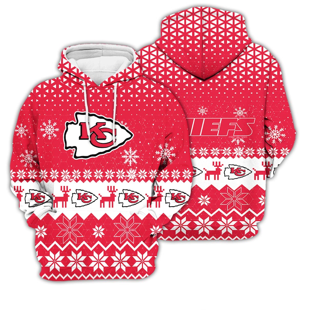 Kansas City Chiefs Sports Football American Ugly Christmas Sweater New Trends For Fans Club Gifts Unisex 3D Hoodie