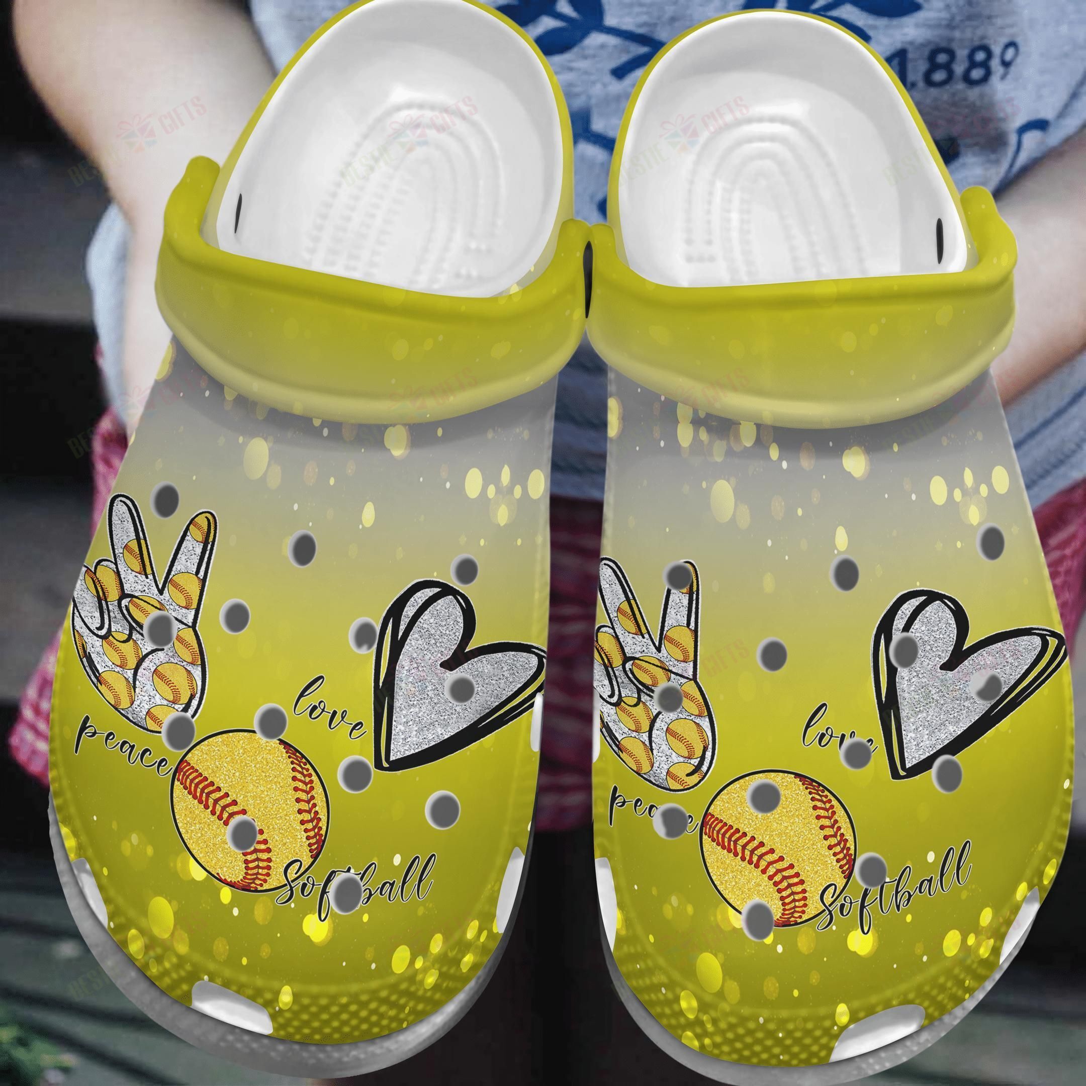 Softball Crocs Classic Clog Whitesol …