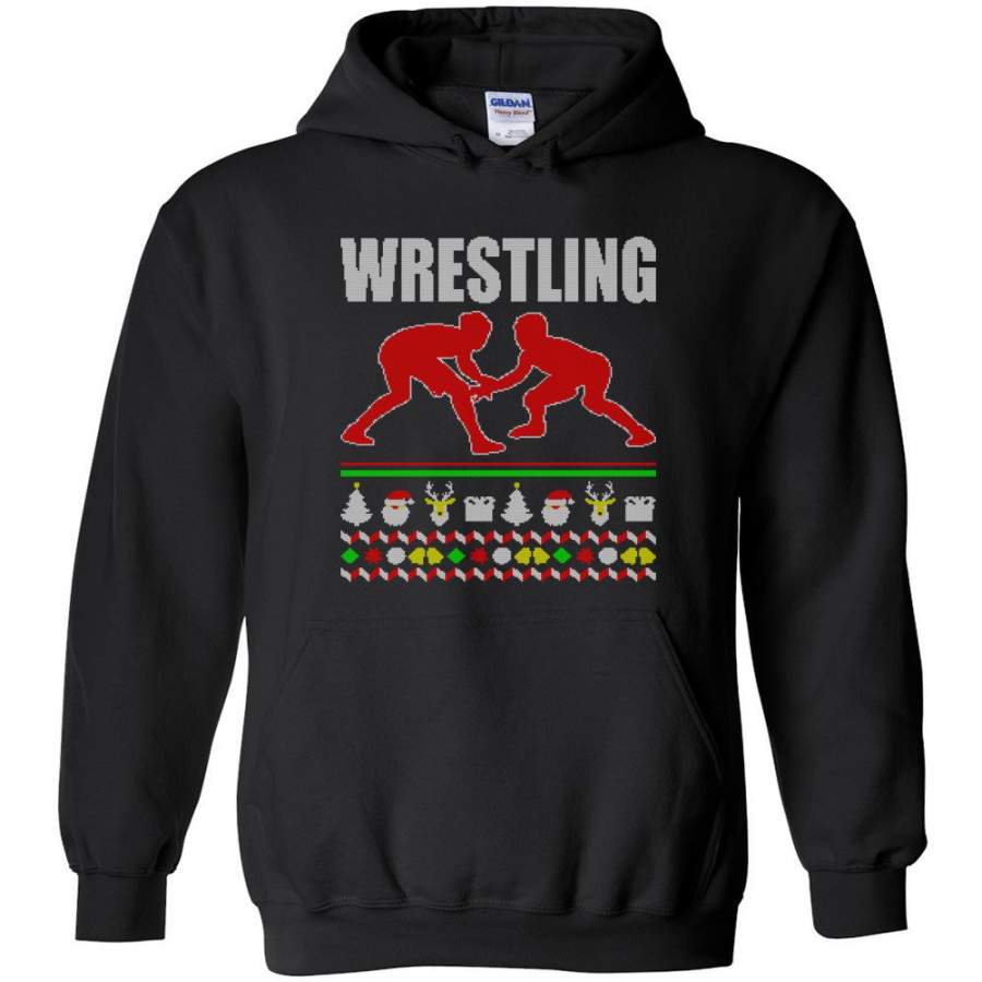 Wrestling Ugly Christmas Sweater – Hoodie