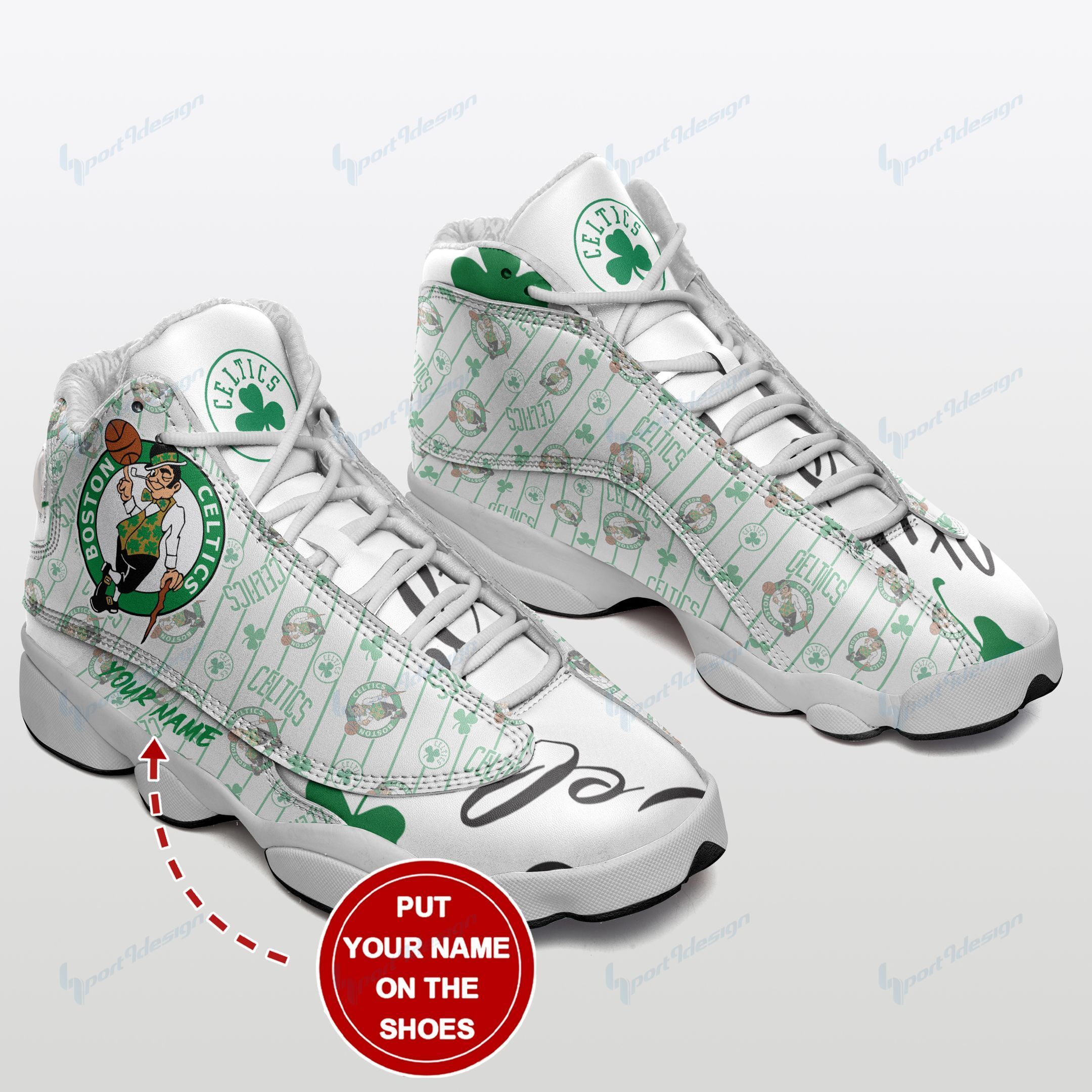 Boston Celtic Personalized AJD13 Sneakers 942