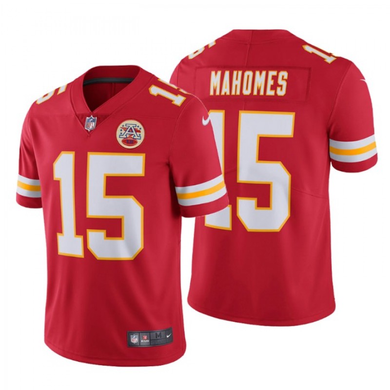 Men Patrick Mahomes Ii #15 Kansas City Chiefs Vapor Untouchable Limited Red Jersey – All Stitched, Embroidery