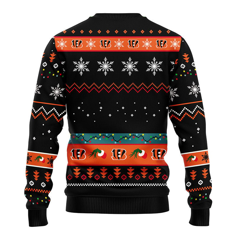 Cincinnati Bengals 12 Grinch Xmas Day Ugly Christmas Sweater