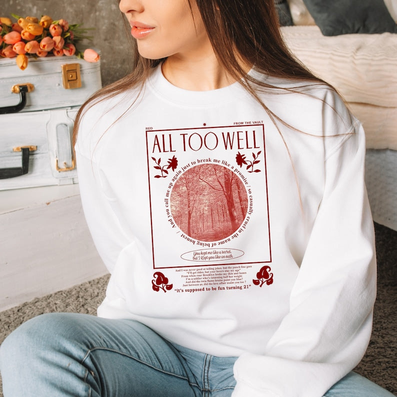 All Too Well Sweatshirt, Taylor Vintage Sweatshirt, Taylor’S Version Hoodies, Taylor Merch, Taylor Swiftie Shirt, Swiftie Merch