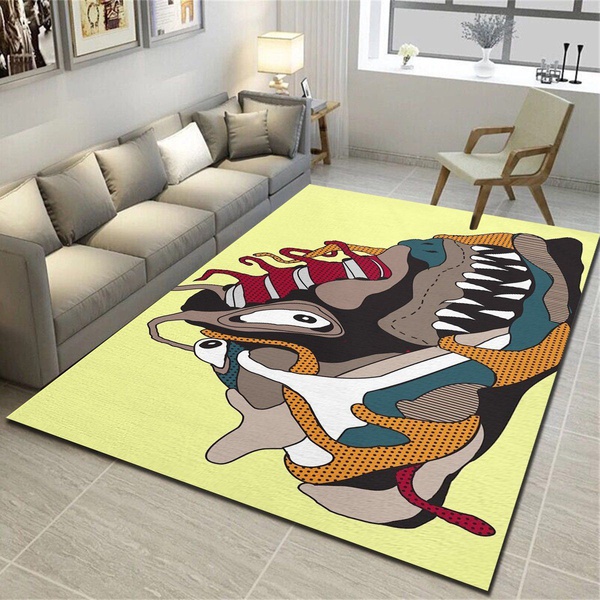 Balenciaga Logo Rug, Living Room Car …