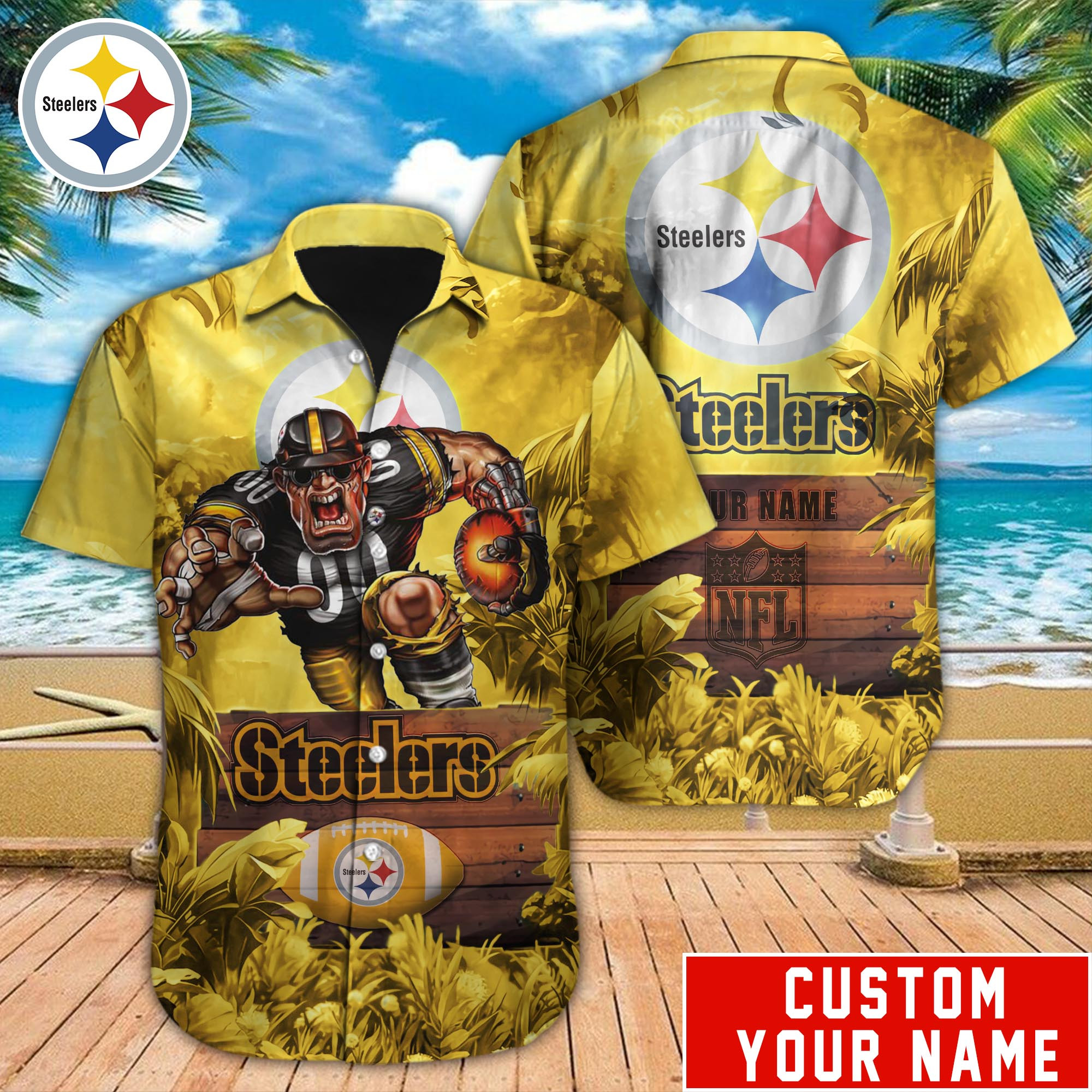 Pittsburgh Steelers Nfl-Hawaiian Shirt Custom M-40834