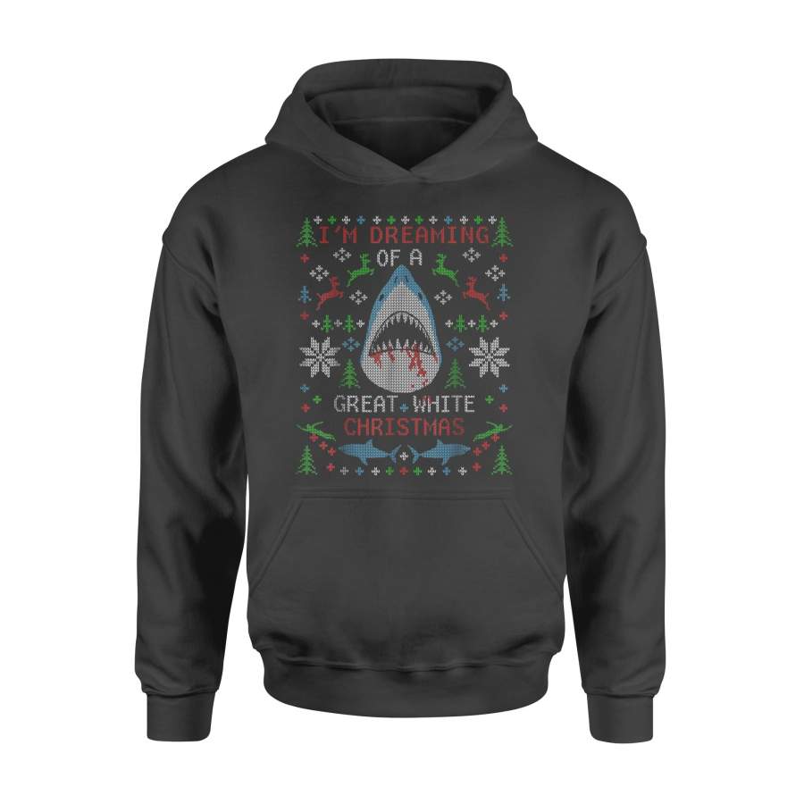 Great White Shark Ugly Christmas Sweater Shirt – Standard Hoodie