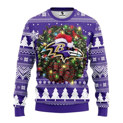 Baltimore Ravens Christmas Gift For Fan Ugly Wool Sweater Christmas