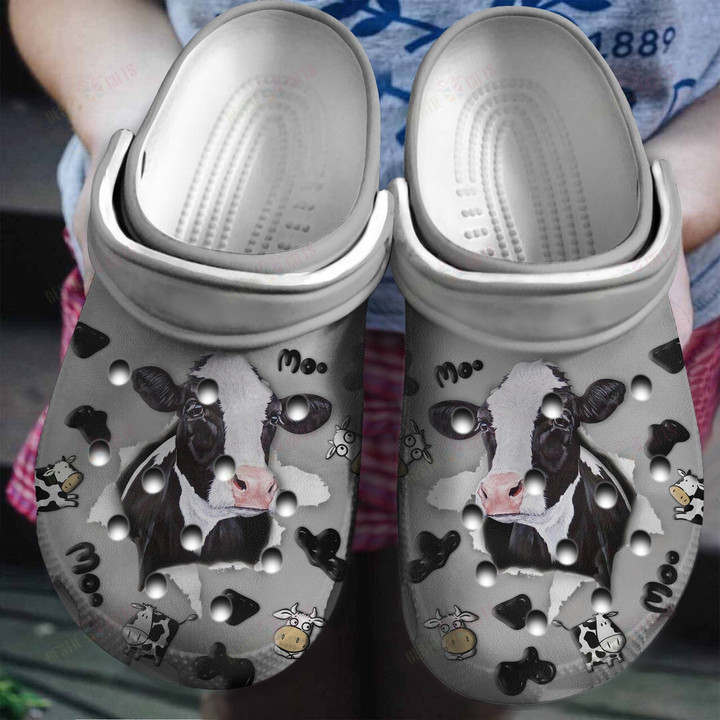 Cow Hole Crocs Classic Clogs Shoes