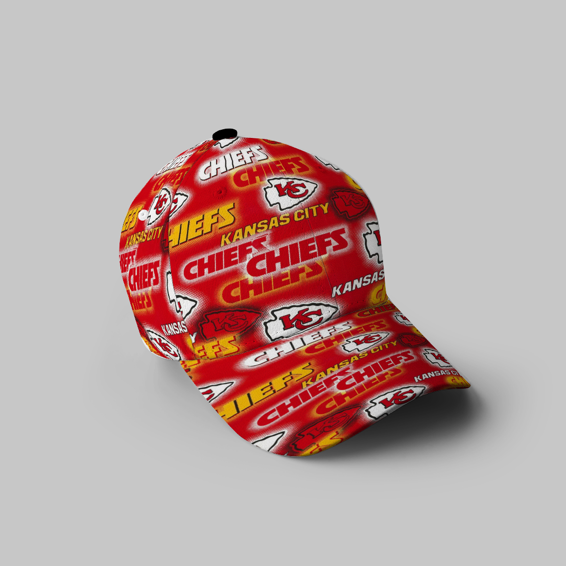 Kansas City Chiefs Emblem V8 3D Printing Baseball Cap Classic Hat