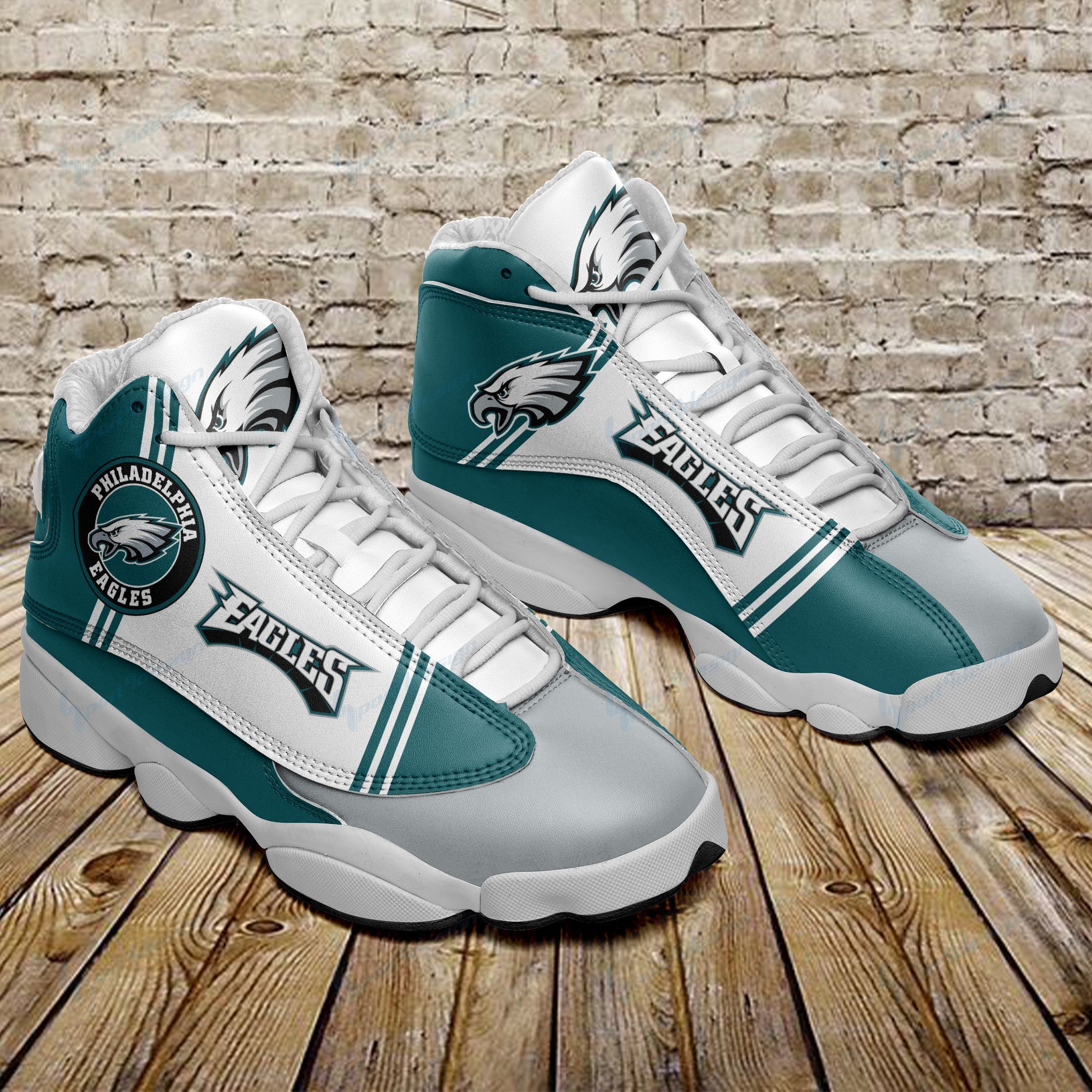 Philadelphia Eagles Air JD13 Sneakers 523