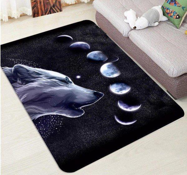 Wolf Art Home Decor Rectangle Area Rug 30