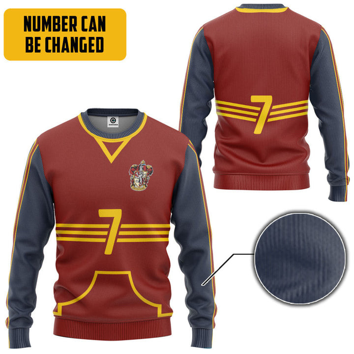 Harry Potter Gryffindor Quidditch Ugly Christmas Sweater – All Over Print 3D Sweater