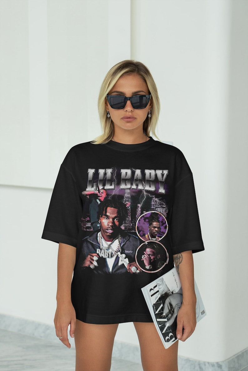 Lil Baby T Shirt, 4Pf Tee, Trending Shirt, Vintage Bootleg, Hip Hop Shirt, Rap Shirt, Rapper Shirt, Tiktok, Rapper Merch