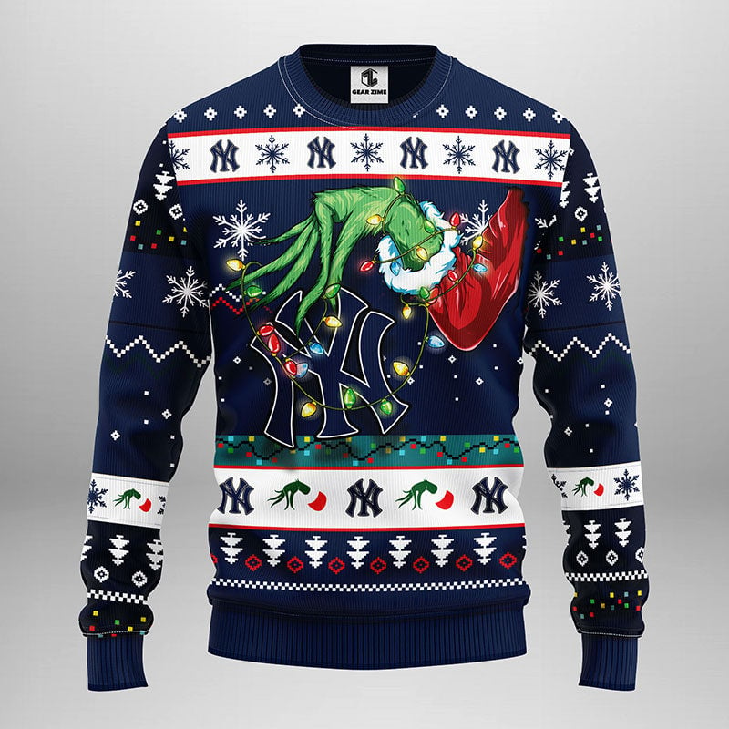 New York Yankees Grinch Ugly Christmas Sweater