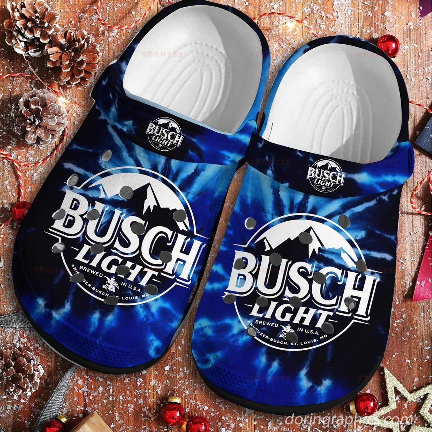 Busch Light Dark Blue Crocss Crocband Clog Comfortable Water Shoes
