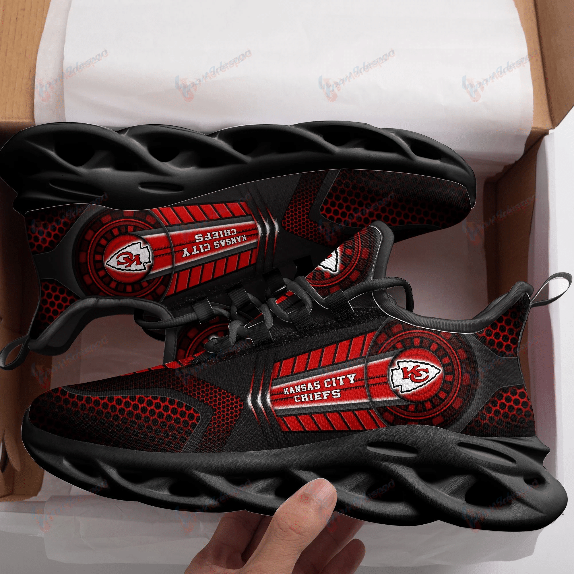 Kansas City Chiefs Yezy Running Sneakers 639