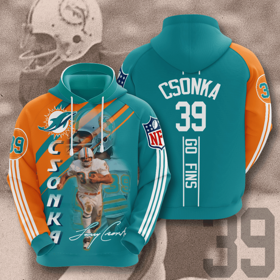 Miami Dolphins Larry Csonka 83 Unisex 3D Hoodie Gift For Fans