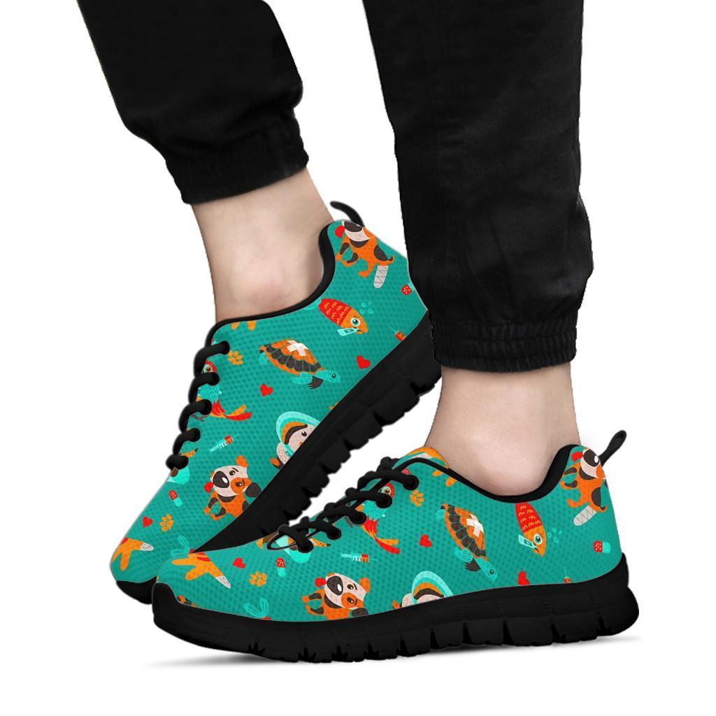 Veterianary Animal Pattern Print Sneaker Shoes For Men Women