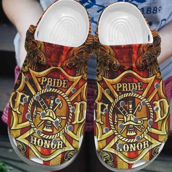 Pride Honor Fireman Shoes – Firefighter Crocs Clogs Gifts – Ff-Pride50