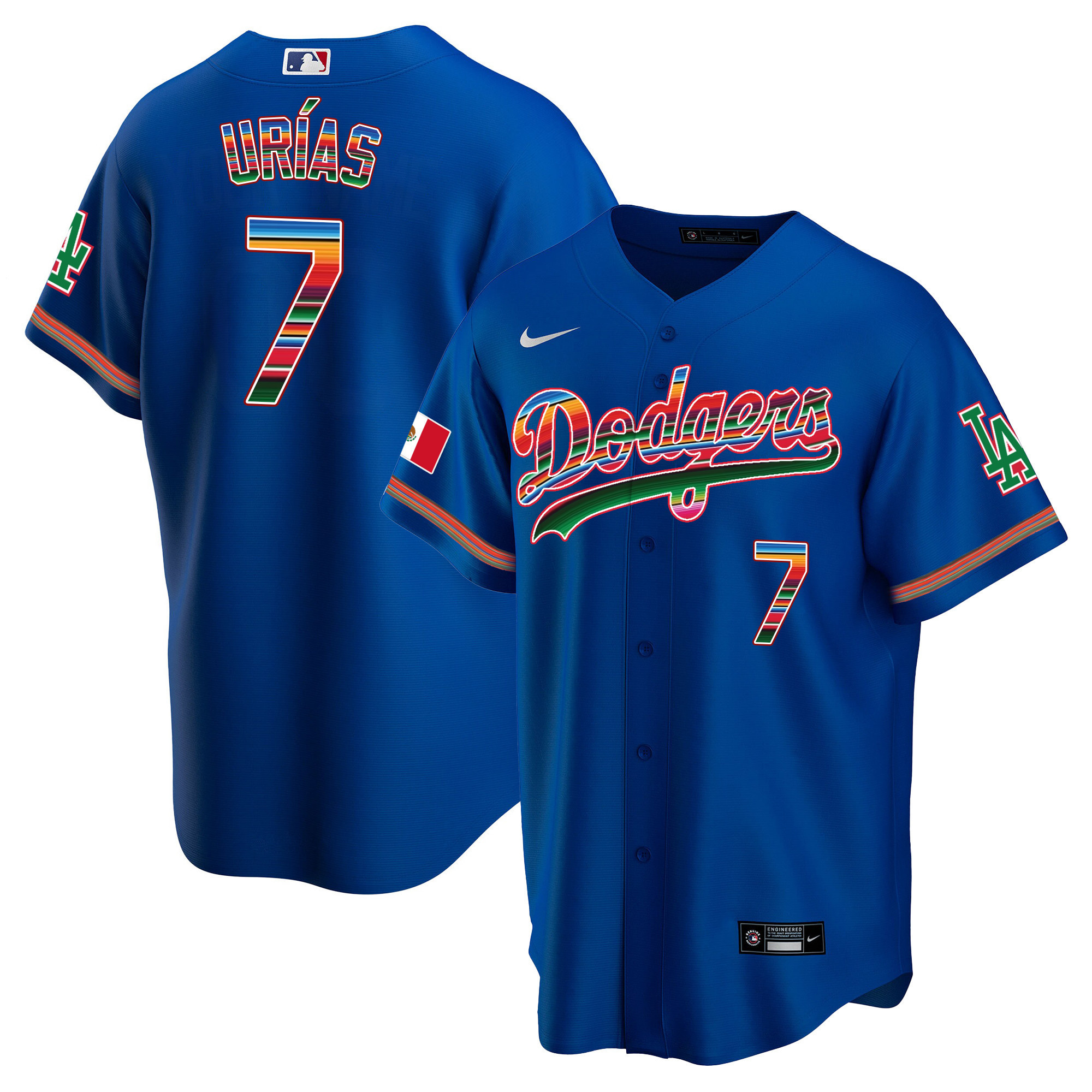 Men’S Dodgers Mexico Cool Base Limited Jersey – All Stitched