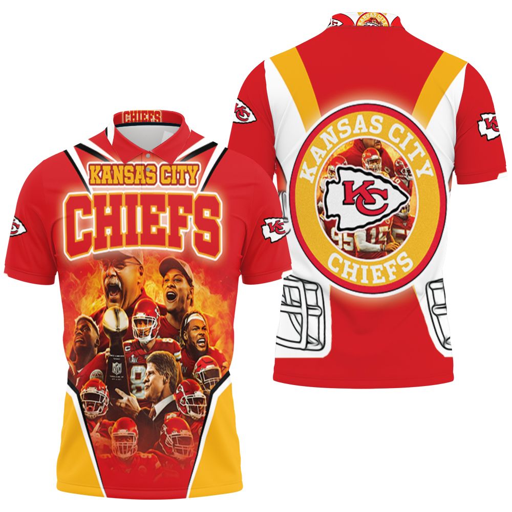 Kansas City Chiefs Andy Reid Clark Hunt Mahomes 15 Mathieu 32 Clark 55 Watkins 14 Breeland 21 Jones 95 Williams 26 Hill 10 Kelce 87 For Fans Polo Shirt