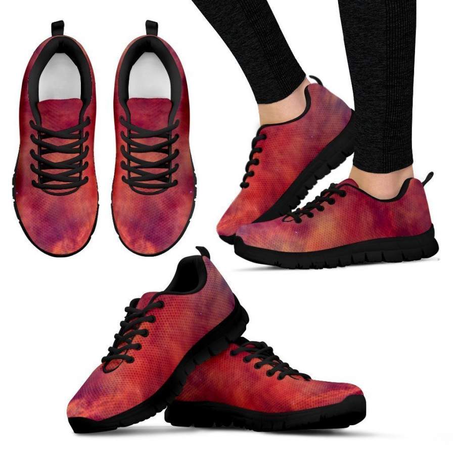 Abstract Nebula Cloud Galaxy Space Print Women’s Sneakers