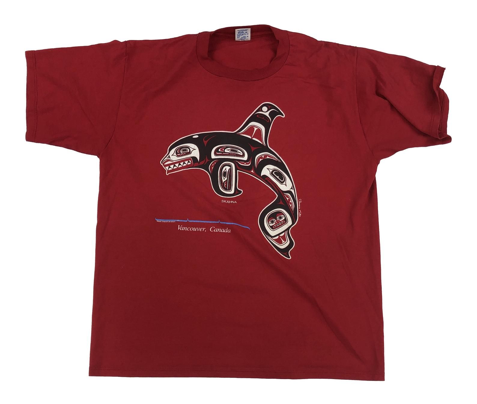 Vintage Vancouver Canada Pacific Northwest Style Native American Whale T-shirt