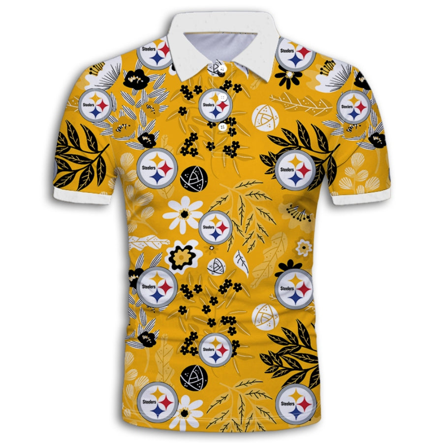Pittsburgh Steelers Aloha Hawaiian Polo Shirt – Donelanetop Store