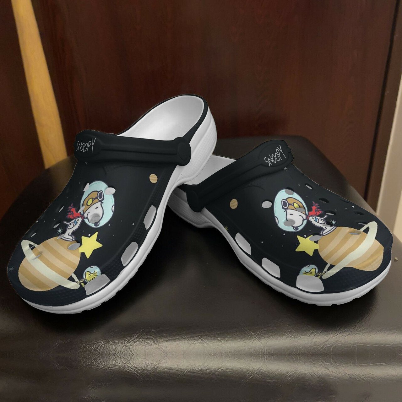 Peanuts Snoopy On Night Planet Crocss Crocband Clog Comfortable Water Shoes
