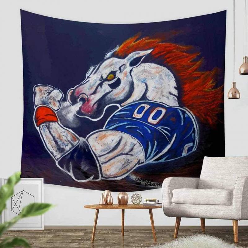 3D Custom Denver Broncos Tapestry Throw Wall Hanging Bedspread