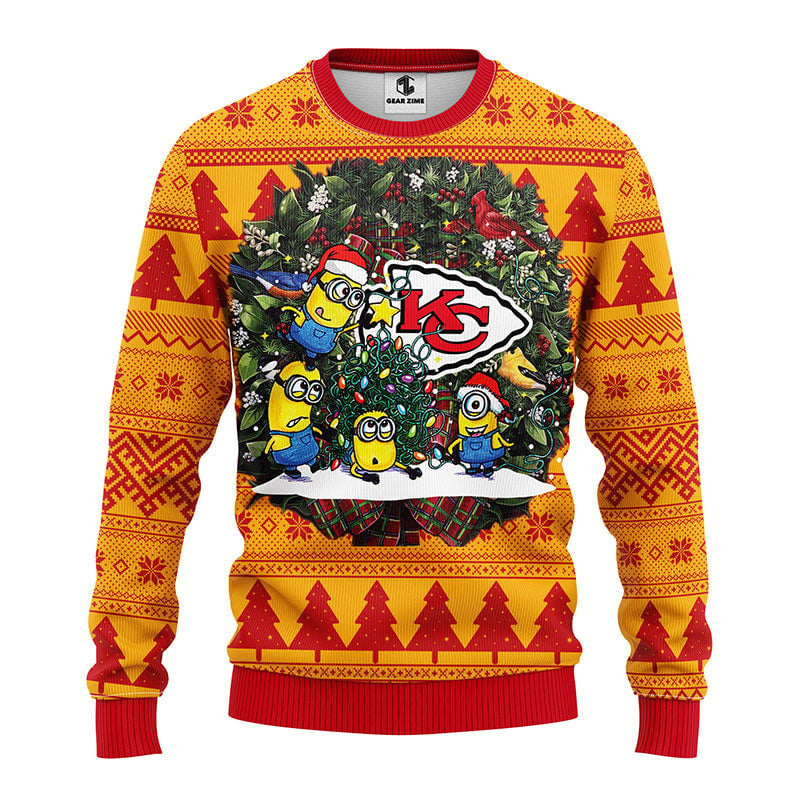 Kansas City Chiefs Minion Ugly Christmas Sweater