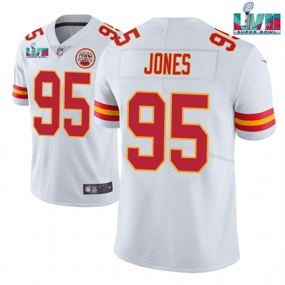 Men’S Kansas City Chiefs Chris Jones Super Bowl 57 Game Vapor Jersey White