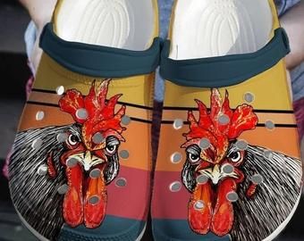 Chicken Crocband Clog Chicken Lover Charms Animal Crocs 3D Print Clog Comfortable For Woman Farmer Gift
