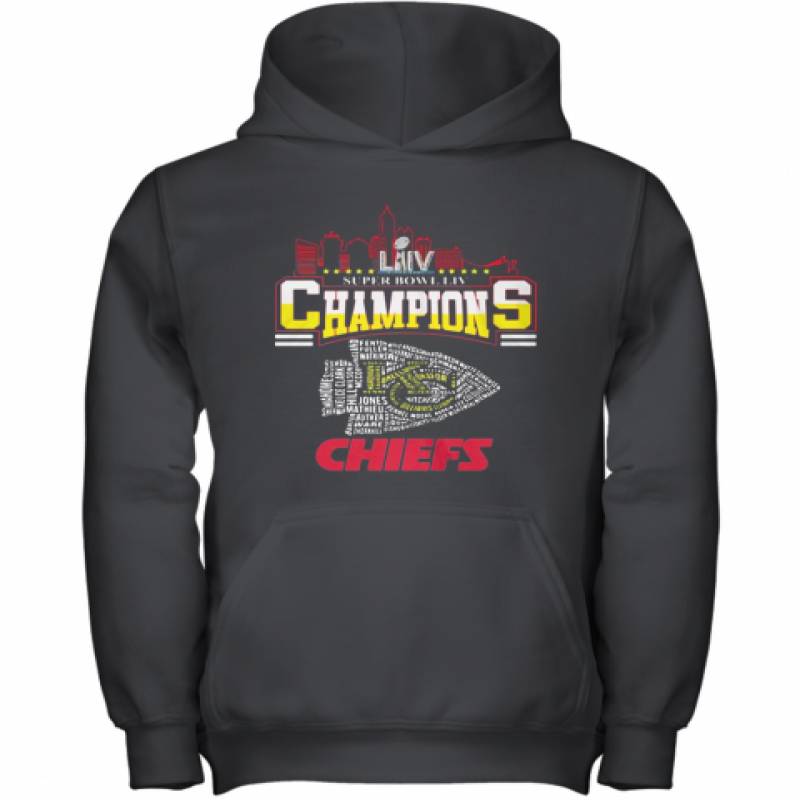 Super Liv Bowl Champios Kansas City Chiefs Football Team Youth Hoodie