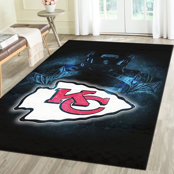 Kansas City Chiefs Rug, Football Team Living Room Bedroom Carpet, Sports Floor Mat