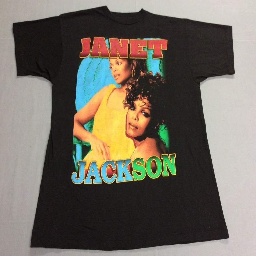 Vintage 90s 1995 1996 Janet Jackson Runaway Concert T Shirt Reprint