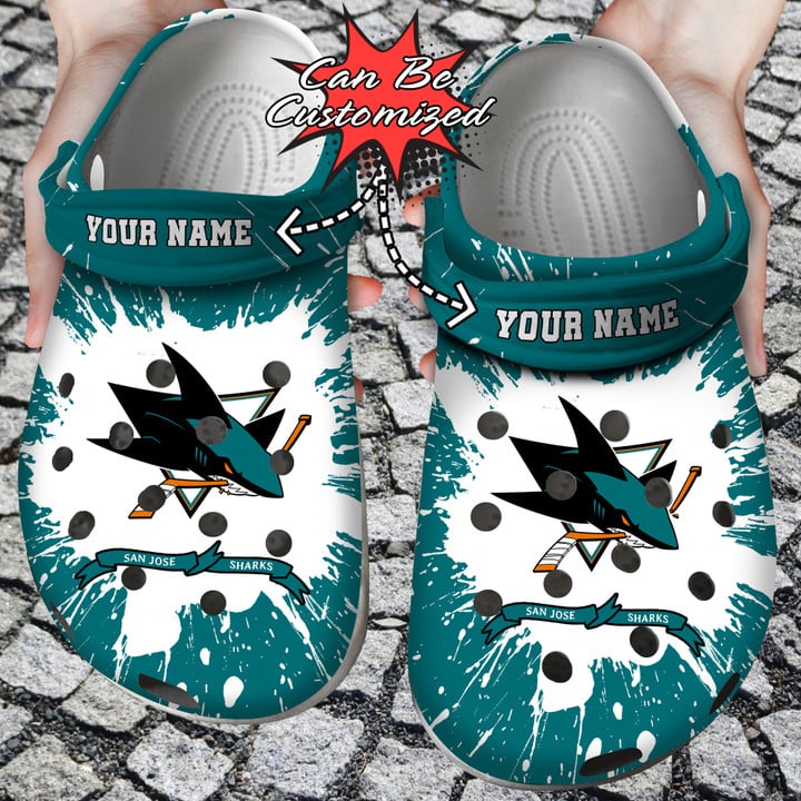 Hockey Crocs – Personalized San Jose Sharks Team Clog Shoes